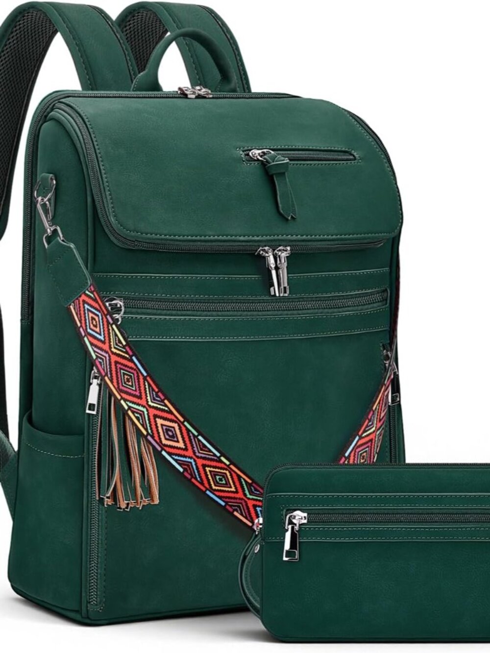 Leather Laptop Backpack for Women Designer Laptop Bag, 16.5 inch Travel Computer
